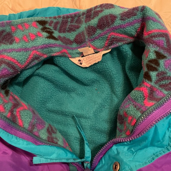 COLUMBIA Vintage USA MADE! Kids Jacket Zip Out Fleece 90s 2000s Portland, OR - Picture 2 of 4